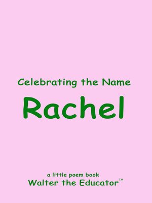 cover image of Celebrating the Name Rachel